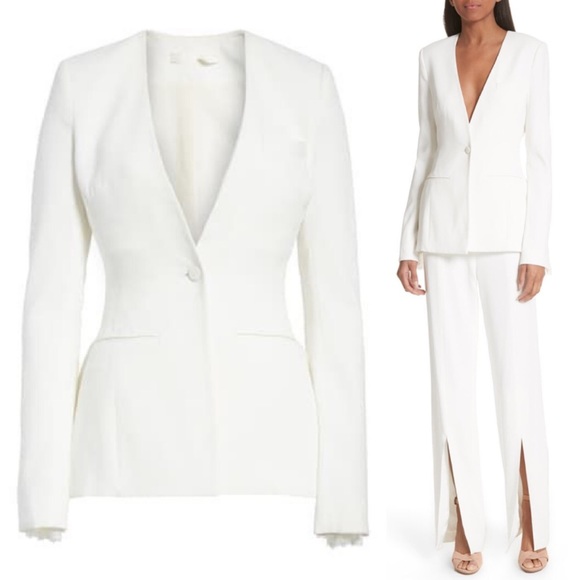 Jonathan Simkhai White Lace Godet Blazer- 6,8 - Picture 3 of 8